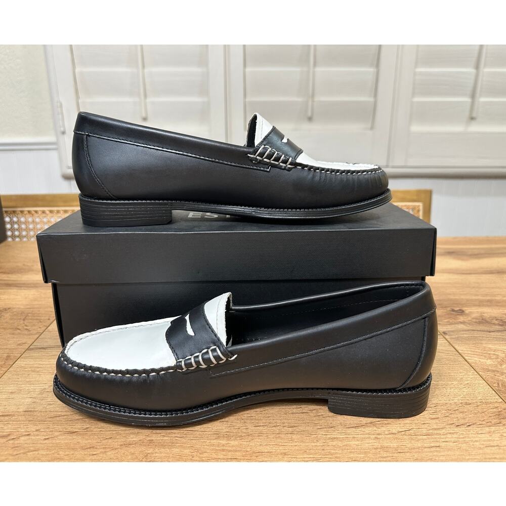 G.H.BASS & CO. Women's Whitney Easy Weejuns® Loafers Black White Leather 9.5 NIB - Picture 9 of 15